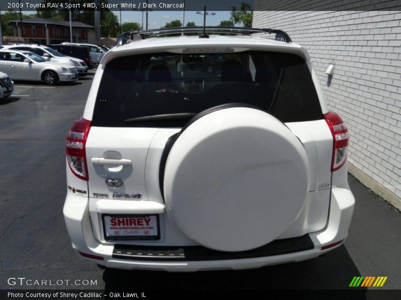 Super White / Dark Charcoal 2009 Toyota RAV4 Sport 4WD