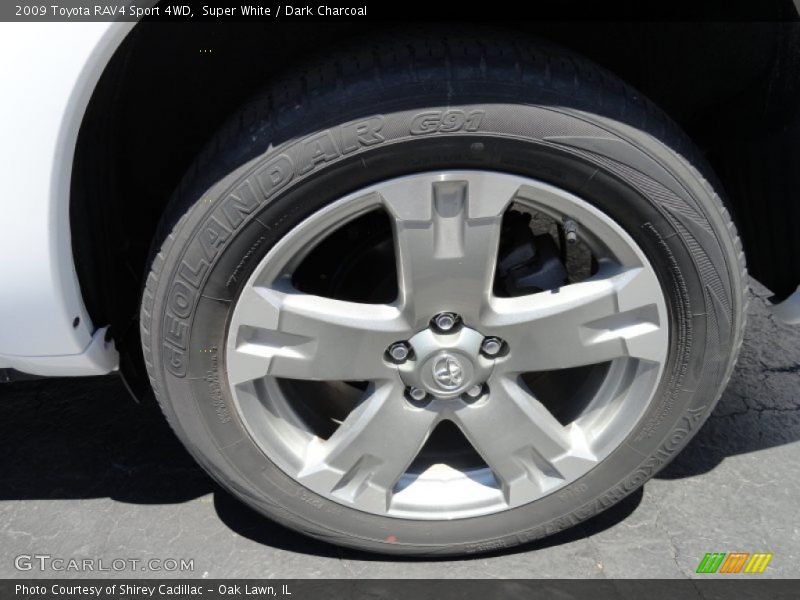 Super White / Dark Charcoal 2009 Toyota RAV4 Sport 4WD