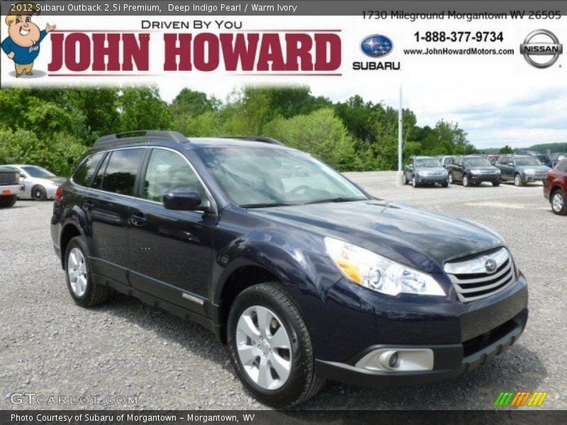 Deep Indigo Pearl / Warm Ivory 2012 Subaru Outback 2.5i Premium