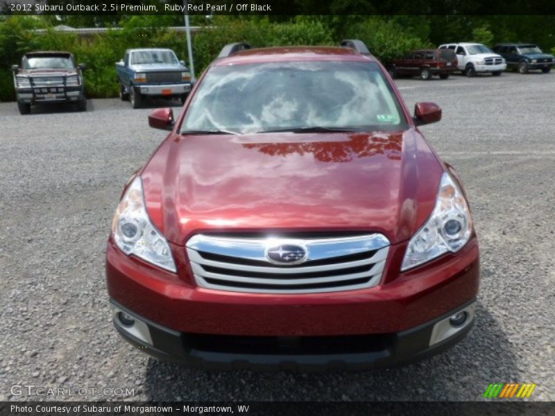 Ruby Red Pearl / Off Black 2012 Subaru Outback 2.5i Premium