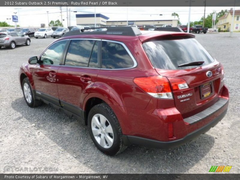 Ruby Red Pearl / Off Black 2012 Subaru Outback 2.5i Premium