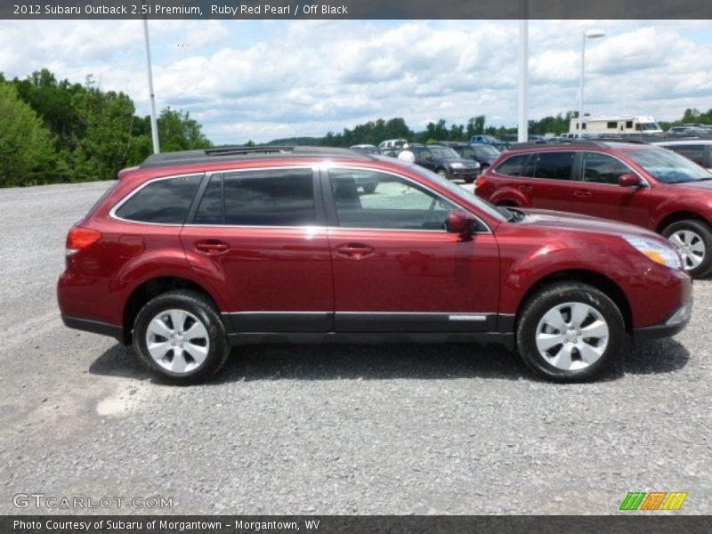 Ruby Red Pearl / Off Black 2012 Subaru Outback 2.5i Premium