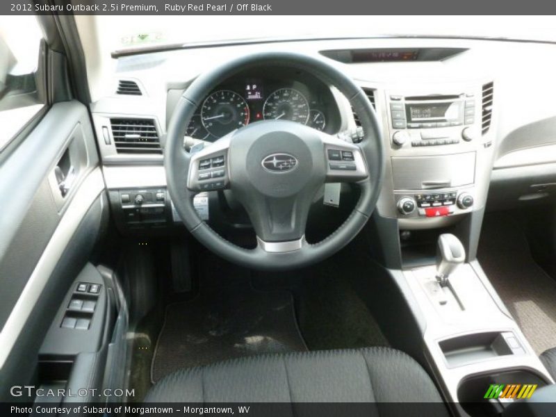 Ruby Red Pearl / Off Black 2012 Subaru Outback 2.5i Premium