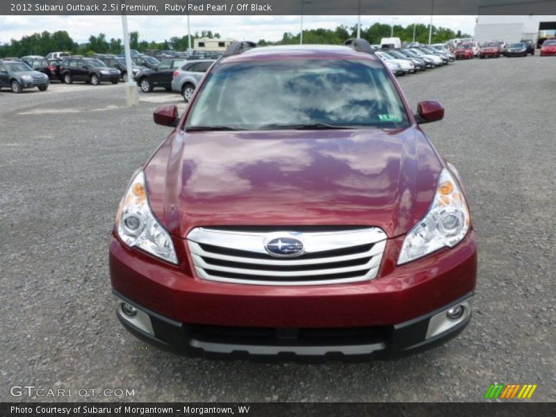 Ruby Red Pearl / Off Black 2012 Subaru Outback 2.5i Premium