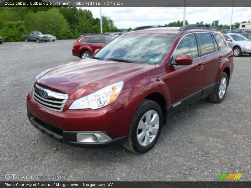 Ruby Red Pearl / Off Black 2012 Subaru Outback 2.5i Premium
