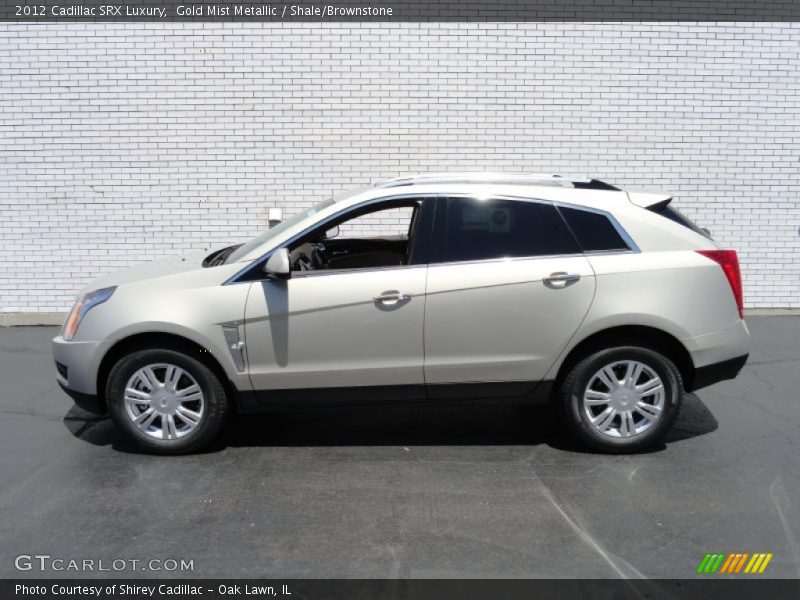Gold Mist Metallic / Shale/Brownstone 2012 Cadillac SRX Luxury