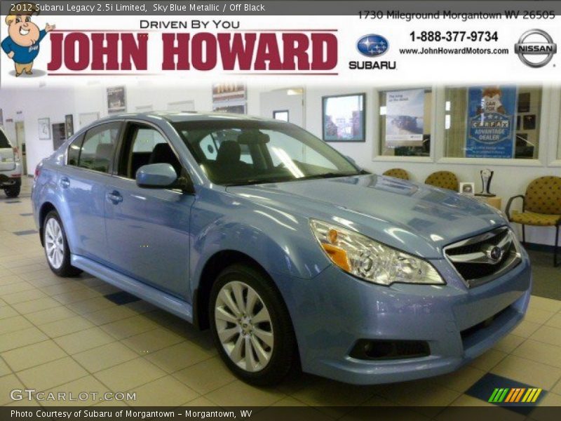 Sky Blue Metallic / Off Black 2012 Subaru Legacy 2.5i Limited