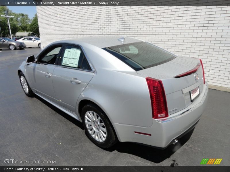 Radiant Silver Metallic / Ebony/Ebony 2012 Cadillac CTS 3.0 Sedan