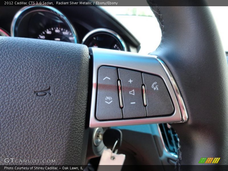 Radiant Silver Metallic / Ebony/Ebony 2012 Cadillac CTS 3.0 Sedan