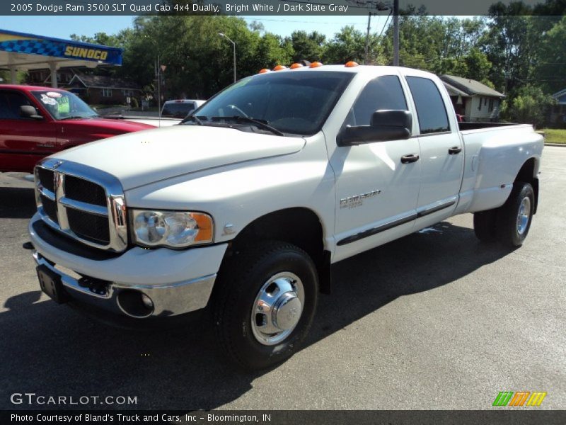 Bright White / Dark Slate Gray 2005 Dodge Ram 3500 SLT Quad Cab 4x4 Dually
