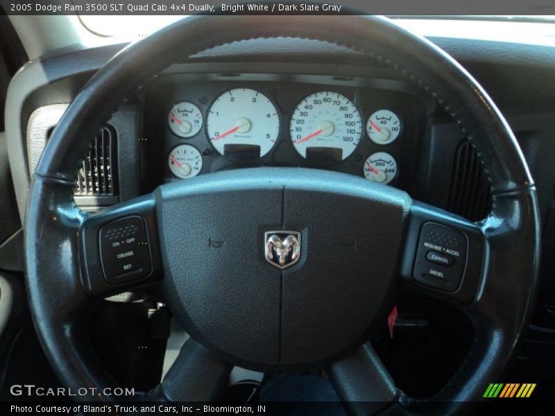 Bright White / Dark Slate Gray 2005 Dodge Ram 3500 SLT Quad Cab 4x4 Dually