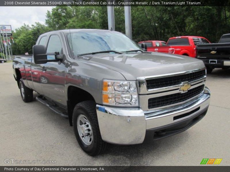 Graystone Metallic / Dark Titanium/Light Titanium 2008 Chevrolet Silverado 2500HD Work Truck Extended Cab 4x4