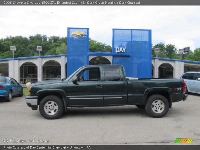 Dark Green Metallic / Dark Charcoal 2006 Chevrolet Silverado 1500 Z71 Extended Cab 4x4