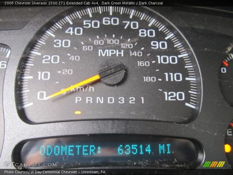 Dark Green Metallic / Dark Charcoal 2006 Chevrolet Silverado 1500 Z71 Extended Cab 4x4