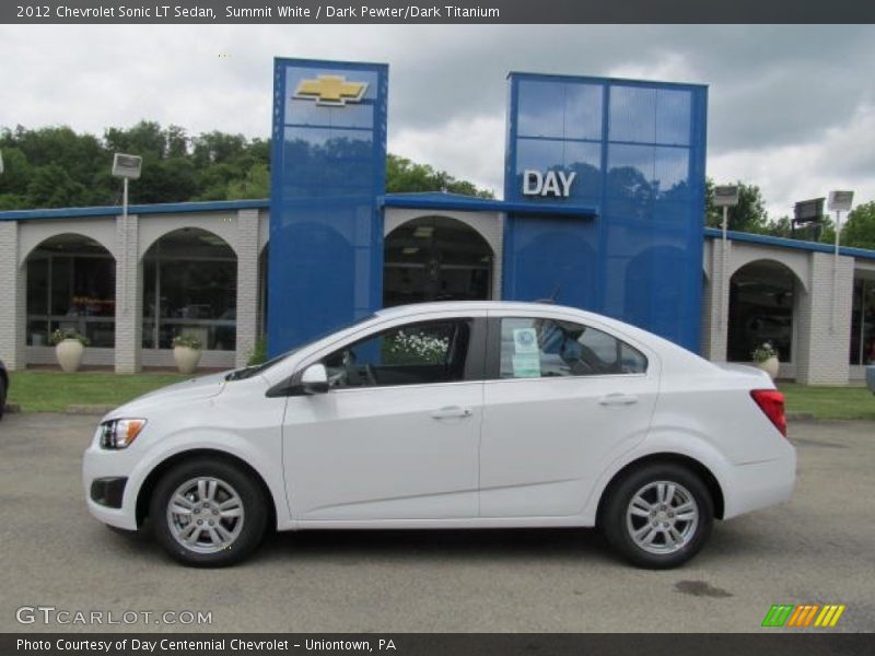 Summit White / Dark Pewter/Dark Titanium 2012 Chevrolet Sonic LT Sedan