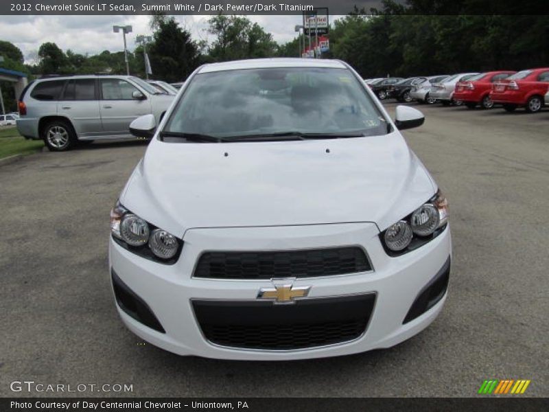 Summit White / Dark Pewter/Dark Titanium 2012 Chevrolet Sonic LT Sedan