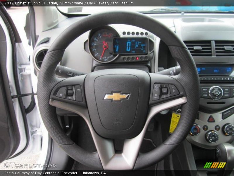 Summit White / Dark Pewter/Dark Titanium 2012 Chevrolet Sonic LT Sedan