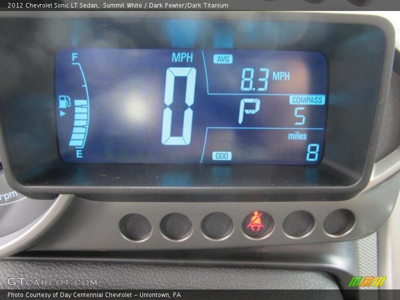 Summit White / Dark Pewter/Dark Titanium 2012 Chevrolet Sonic LT Sedan