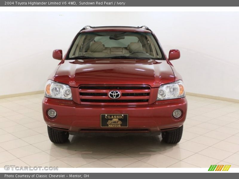 Sundown Red Pearl / Ivory 2004 Toyota Highlander Limited V6 4WD