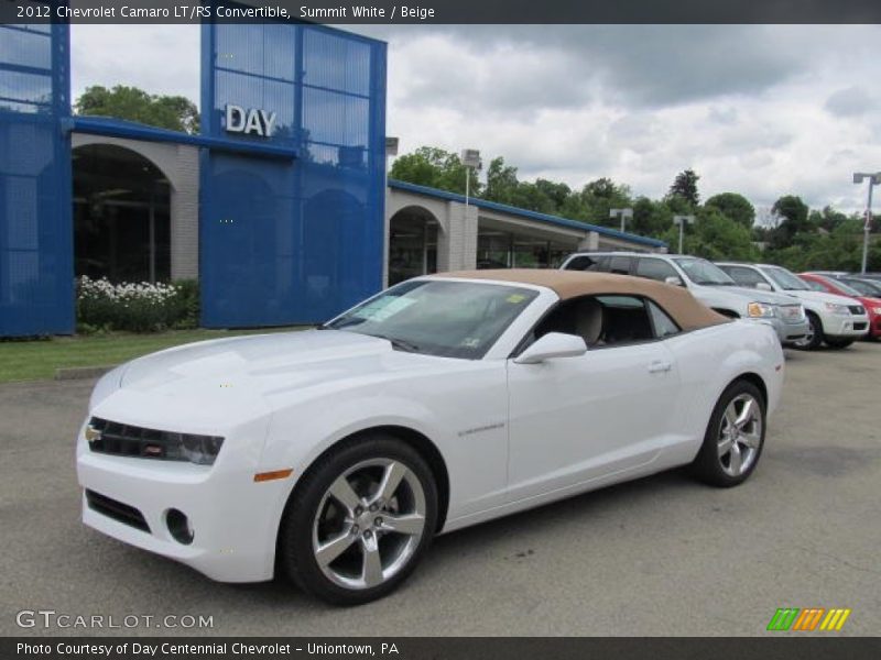 Summit White / Beige 2012 Chevrolet Camaro LT/RS Convertible