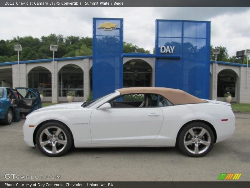 Summit White / Beige 2012 Chevrolet Camaro LT/RS Convertible