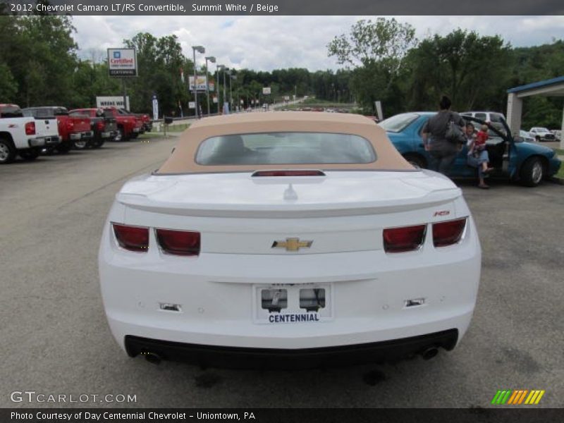 Summit White / Beige 2012 Chevrolet Camaro LT/RS Convertible