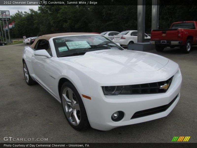 Summit White / Beige 2012 Chevrolet Camaro LT/RS Convertible
