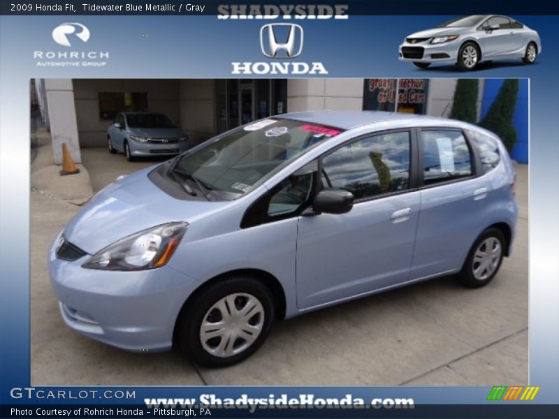 Tidewater Blue Metallic / Gray 2009 Honda Fit