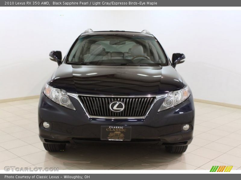 Black Sapphire Pearl / Light Gray/Espresso Birds-Eye Maple 2010 Lexus RX 350 AWD