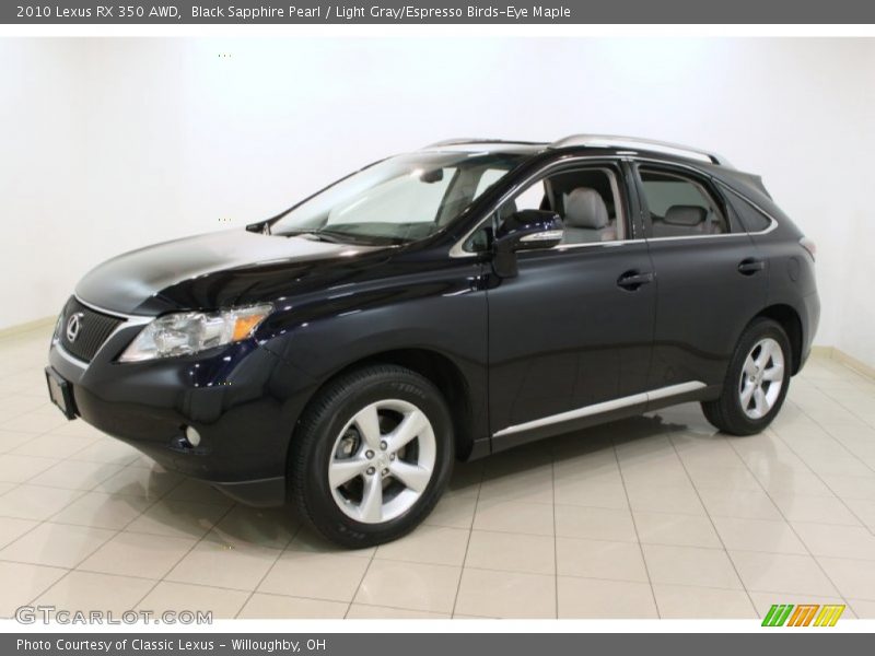 Black Sapphire Pearl / Light Gray/Espresso Birds-Eye Maple 2010 Lexus RX 350 AWD