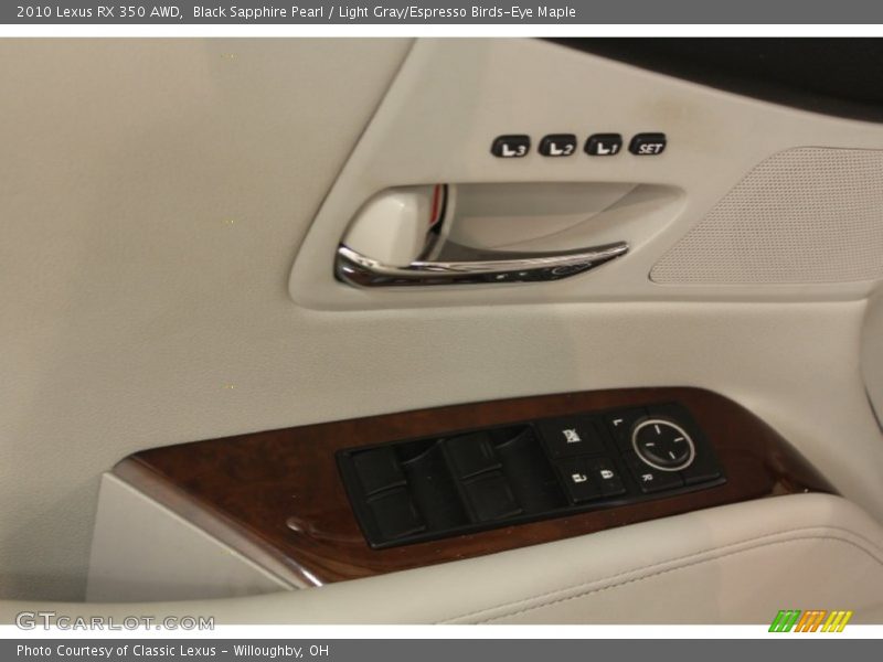Black Sapphire Pearl / Light Gray/Espresso Birds-Eye Maple 2010 Lexus RX 350 AWD