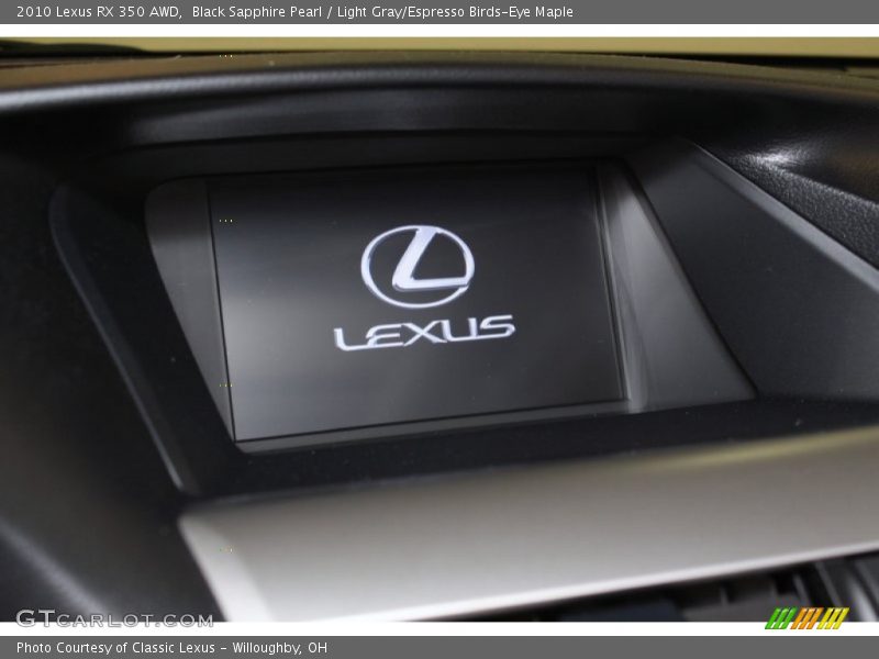Black Sapphire Pearl / Light Gray/Espresso Birds-Eye Maple 2010 Lexus RX 350 AWD