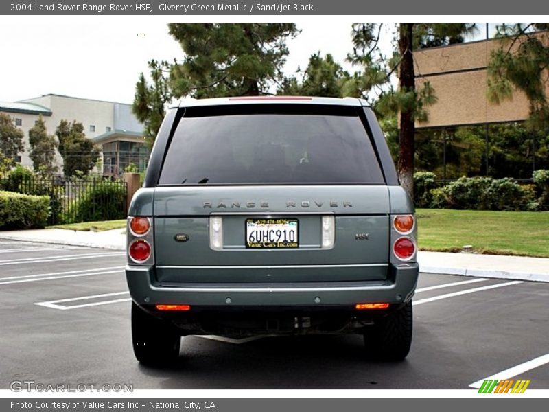 Giverny Green Metallic / Sand/Jet Black 2004 Land Rover Range Rover HSE