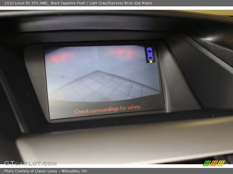 Black Sapphire Pearl / Light Gray/Espresso Birds-Eye Maple 2010 Lexus RX 350 AWD