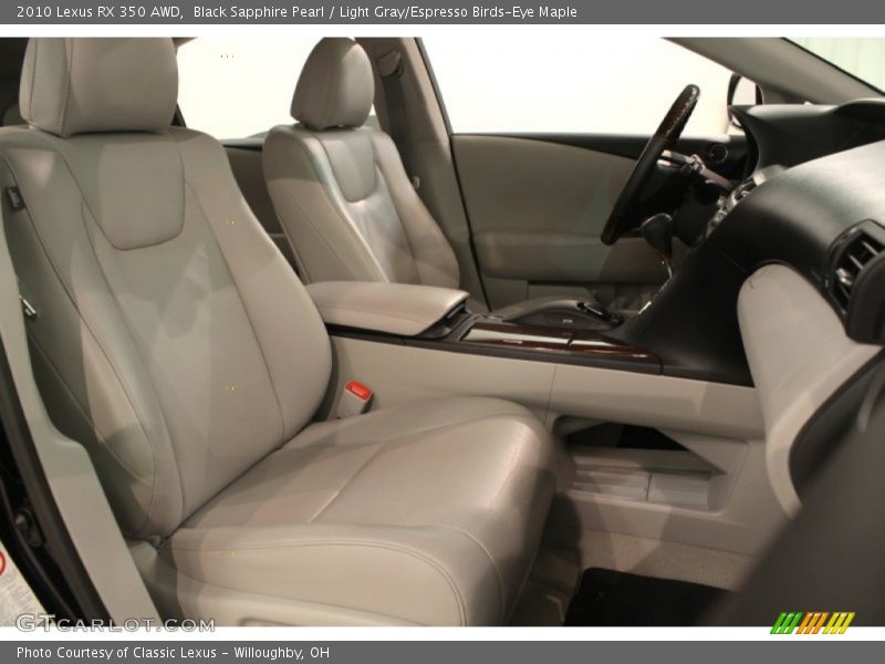 Black Sapphire Pearl / Light Gray/Espresso Birds-Eye Maple 2010 Lexus RX 350 AWD