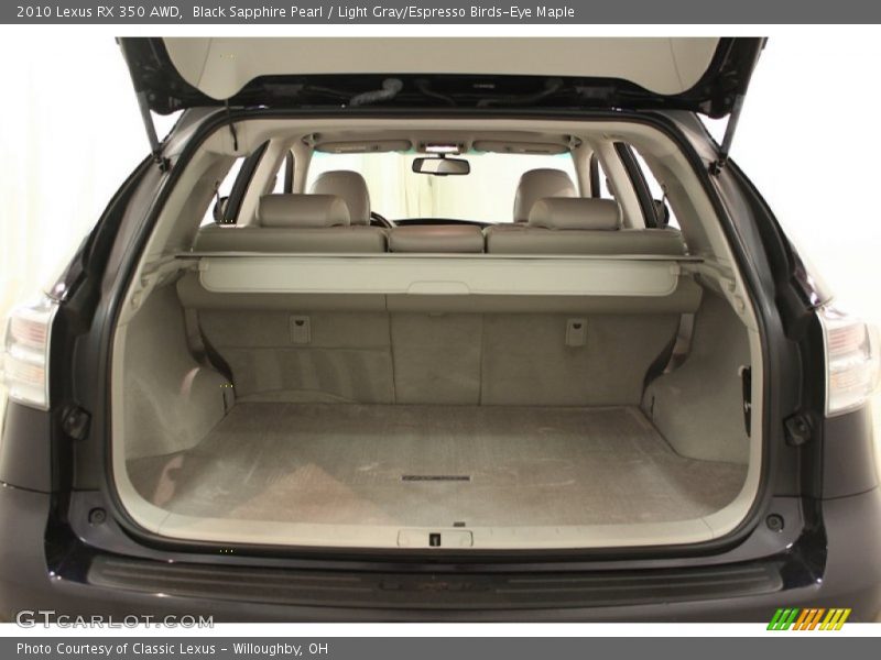 Black Sapphire Pearl / Light Gray/Espresso Birds-Eye Maple 2010 Lexus RX 350 AWD