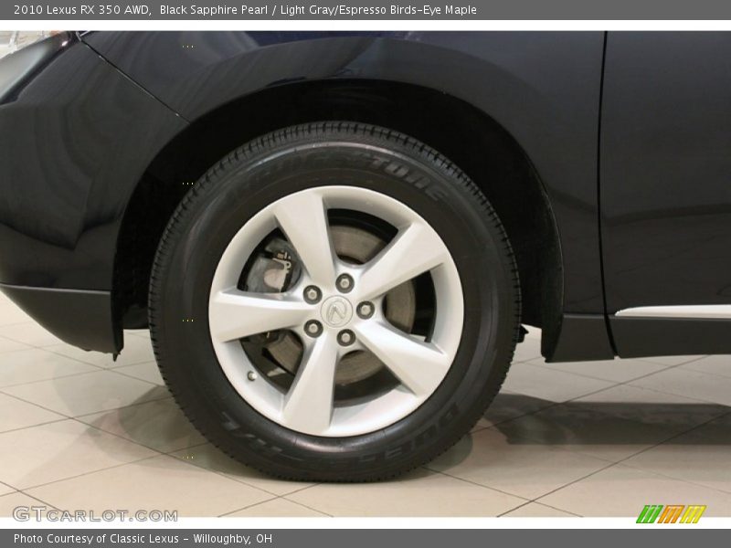 Black Sapphire Pearl / Light Gray/Espresso Birds-Eye Maple 2010 Lexus RX 350 AWD