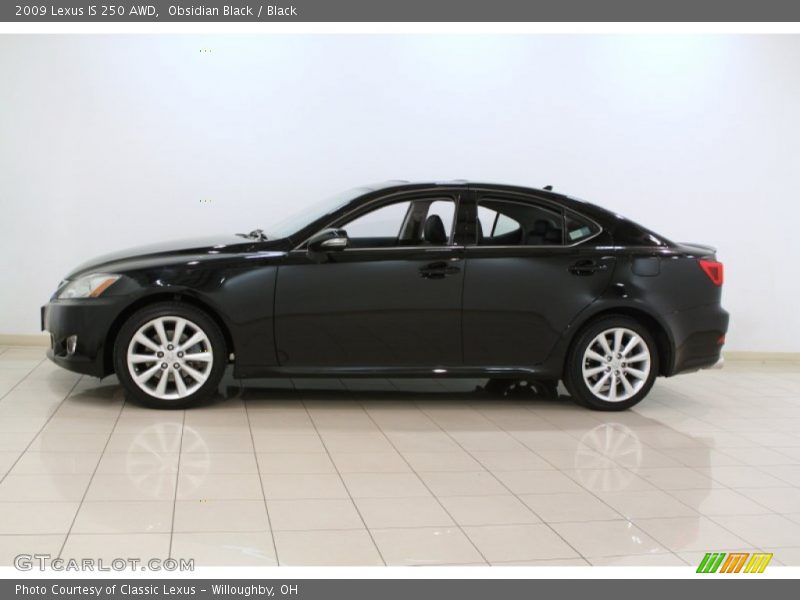 Obsidian Black / Black 2009 Lexus IS 250 AWD