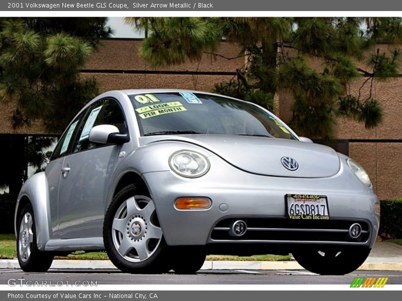 Silver Arrow Metallic / Black 2001 Volkswagen New Beetle GLS Coupe