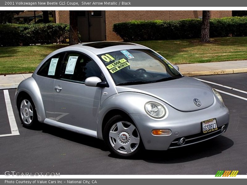 Silver Arrow Metallic / Black 2001 Volkswagen New Beetle GLS Coupe