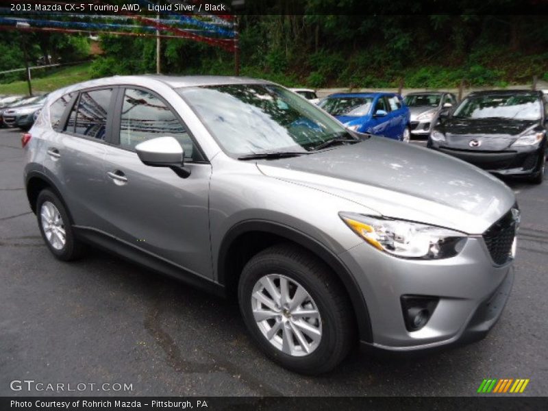 Liquid Silver / Black 2013 Mazda CX-5 Touring AWD