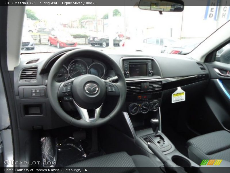 Liquid Silver / Black 2013 Mazda CX-5 Touring AWD