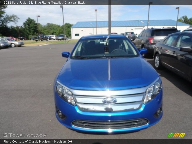 Blue Flame Metallic / Charcoal Black 2012 Ford Fusion SE