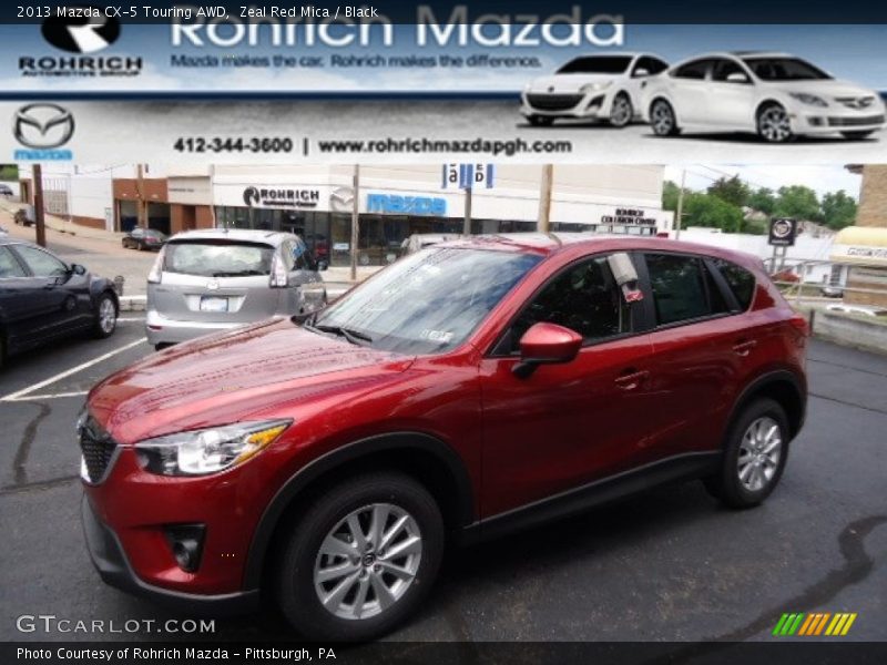 Zeal Red Mica / Black 2013 Mazda CX-5 Touring AWD