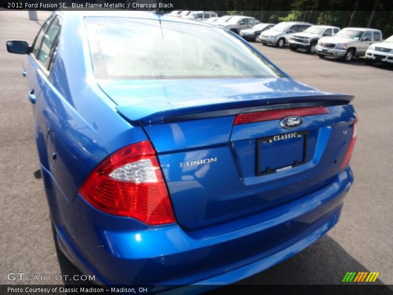 Blue Flame Metallic / Charcoal Black 2012 Ford Fusion SE