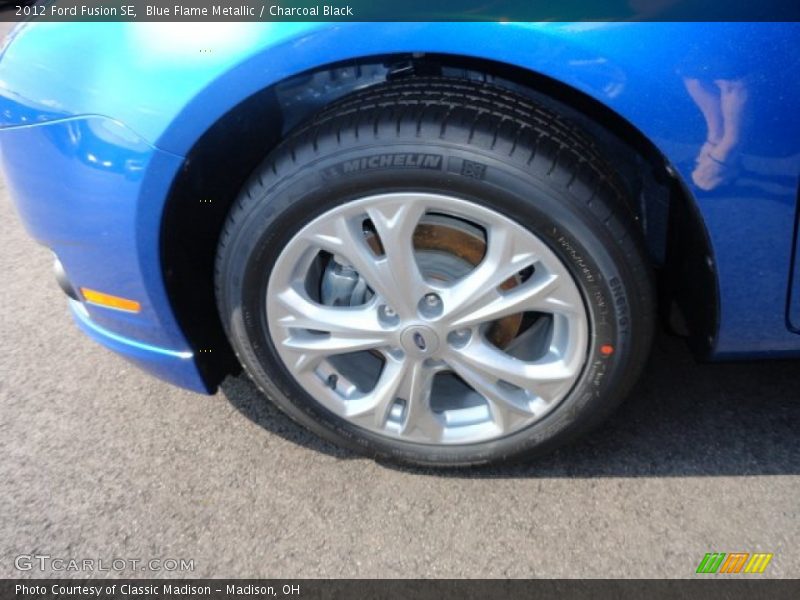 Blue Flame Metallic / Charcoal Black 2012 Ford Fusion SE