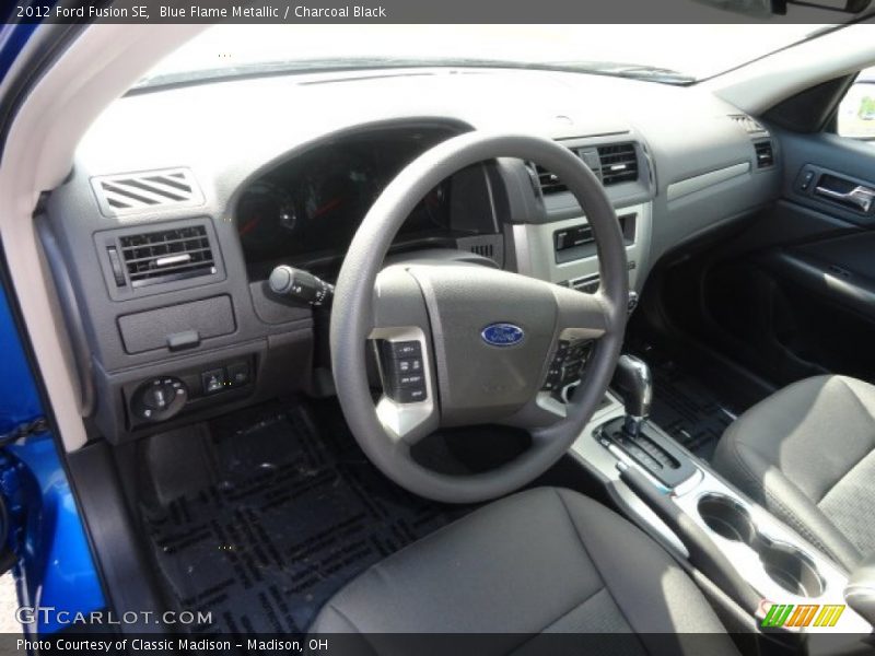 Blue Flame Metallic / Charcoal Black 2012 Ford Fusion SE