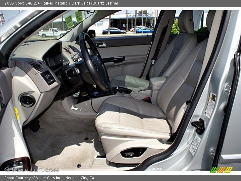 Silver Metallic / Dark Beige/Quartz Leather 2005 Volvo S40 2.4i