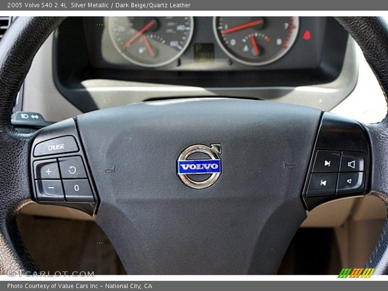 Silver Metallic / Dark Beige/Quartz Leather 2005 Volvo S40 2.4i