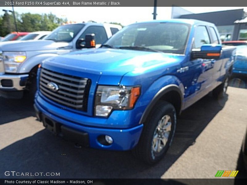 Blue Flame Metallic / Black 2012 Ford F150 FX4 SuperCab 4x4